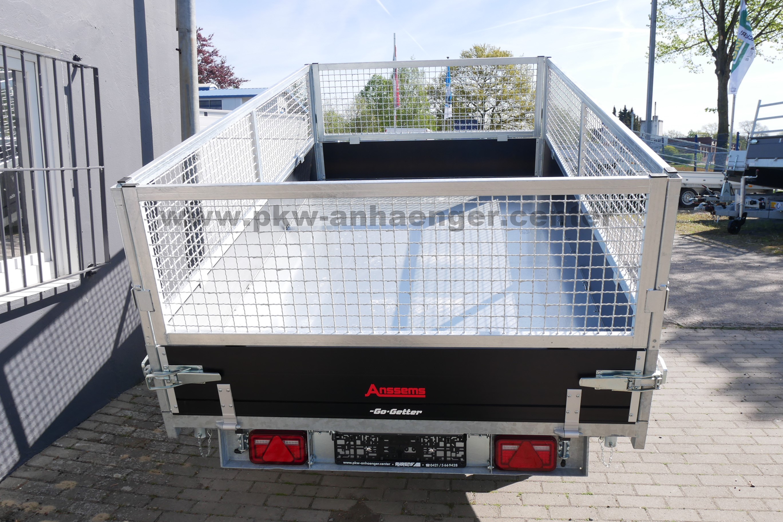 Anssems KSX-E 3000kg 305x178x85cm Go-Getter Gitteraufsatz Dreiseitenkipper E-Hydraulik
