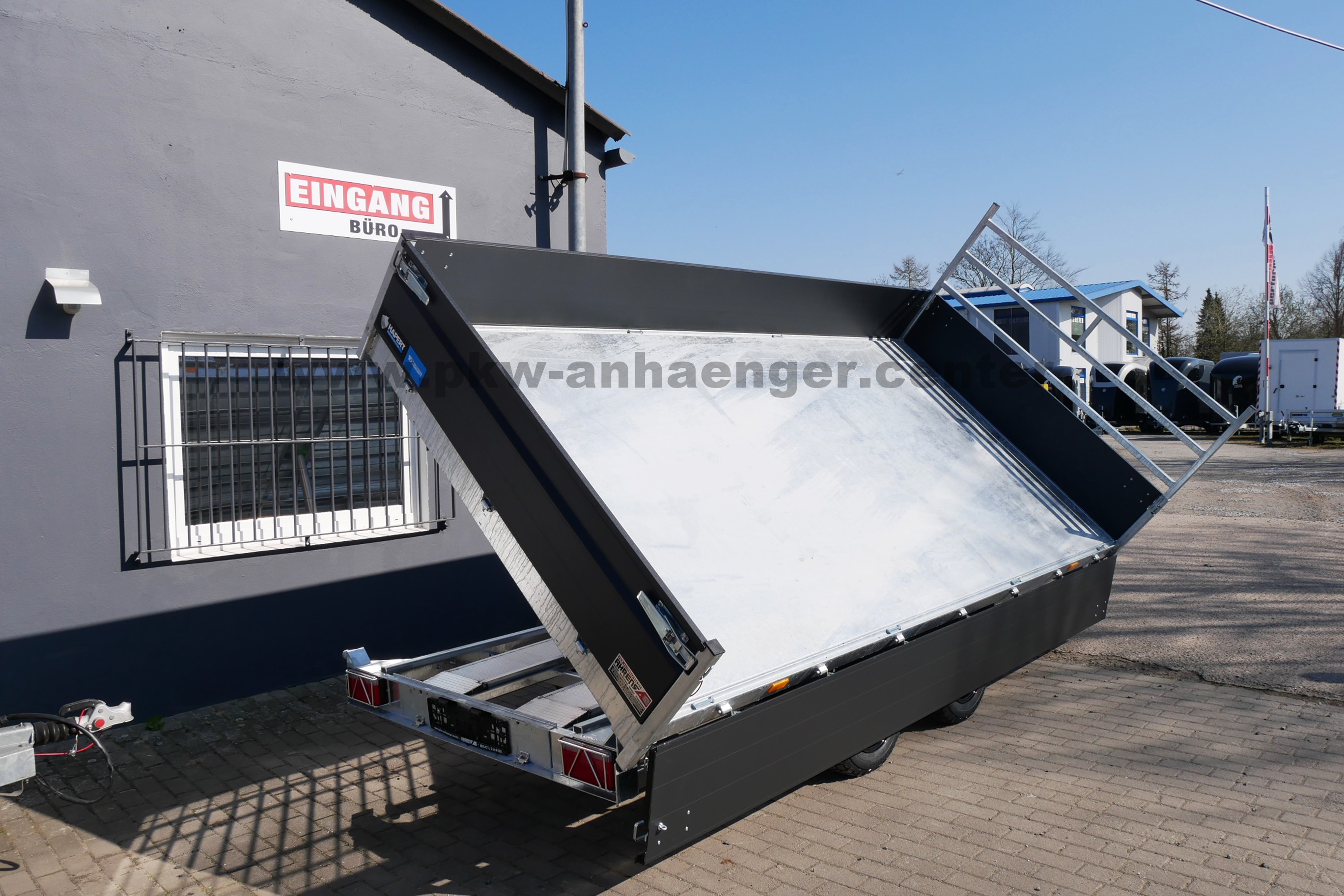 HAPERT COBALT-PLUS 3500kg 405x200x40cm Kipper mit Schienen Stützen Parabelfederung