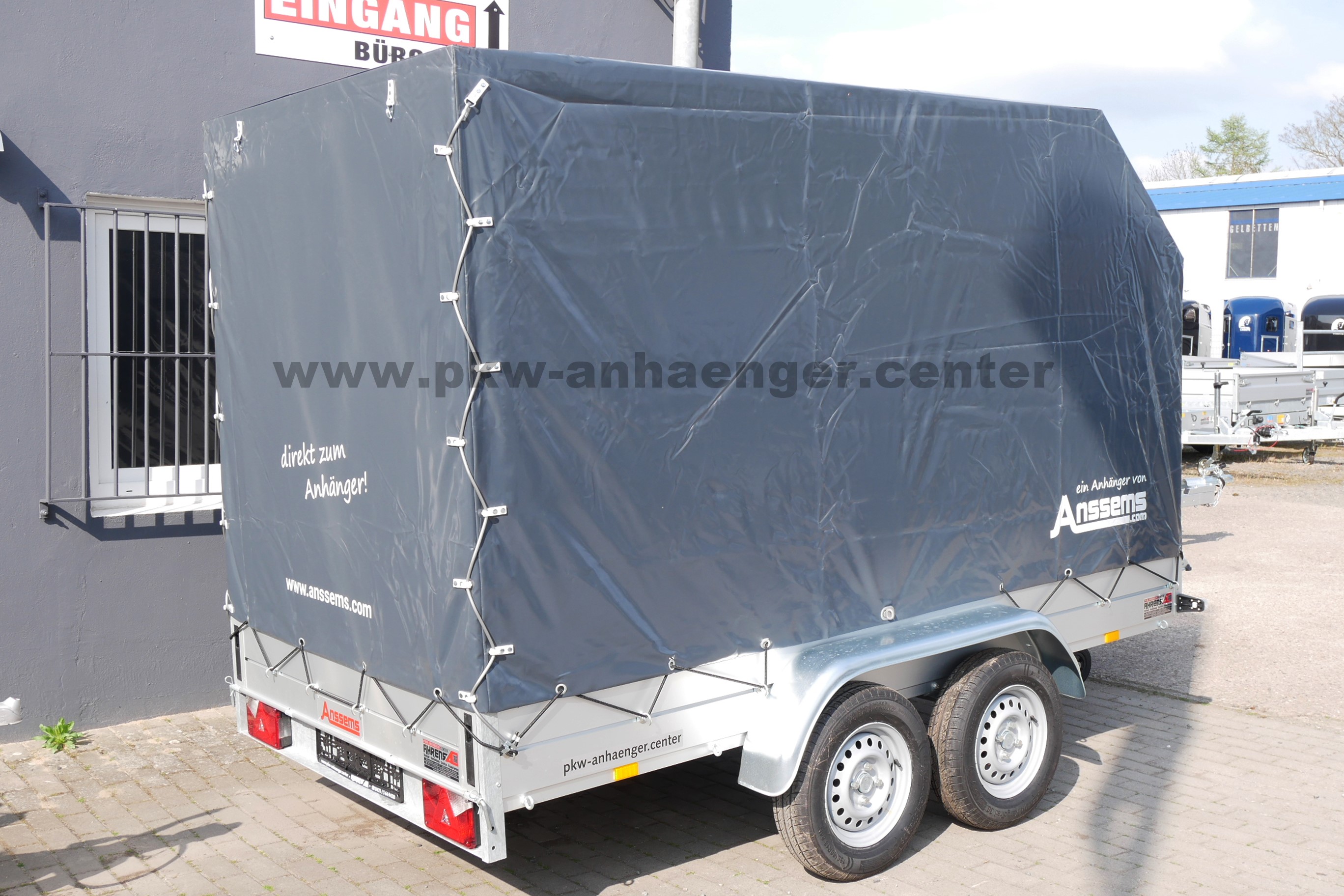 Anssems GTT 2000 301x151x180cm Planenanhänger Windschräge Tandem
