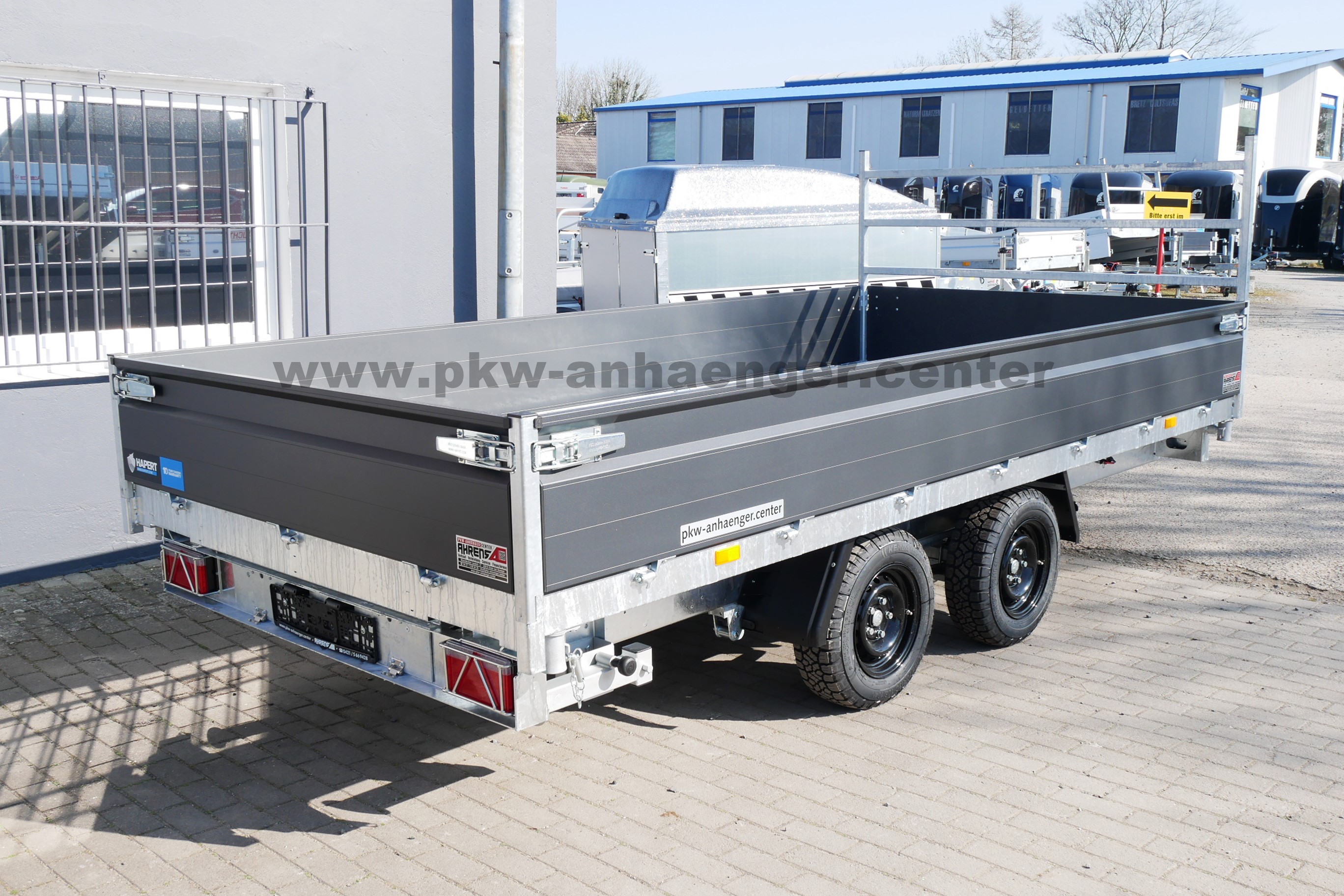 HAPERT COBALT-PLUS 3500kg 405x200x40cm Kipper mit Schienen Stützen Parabelfederung