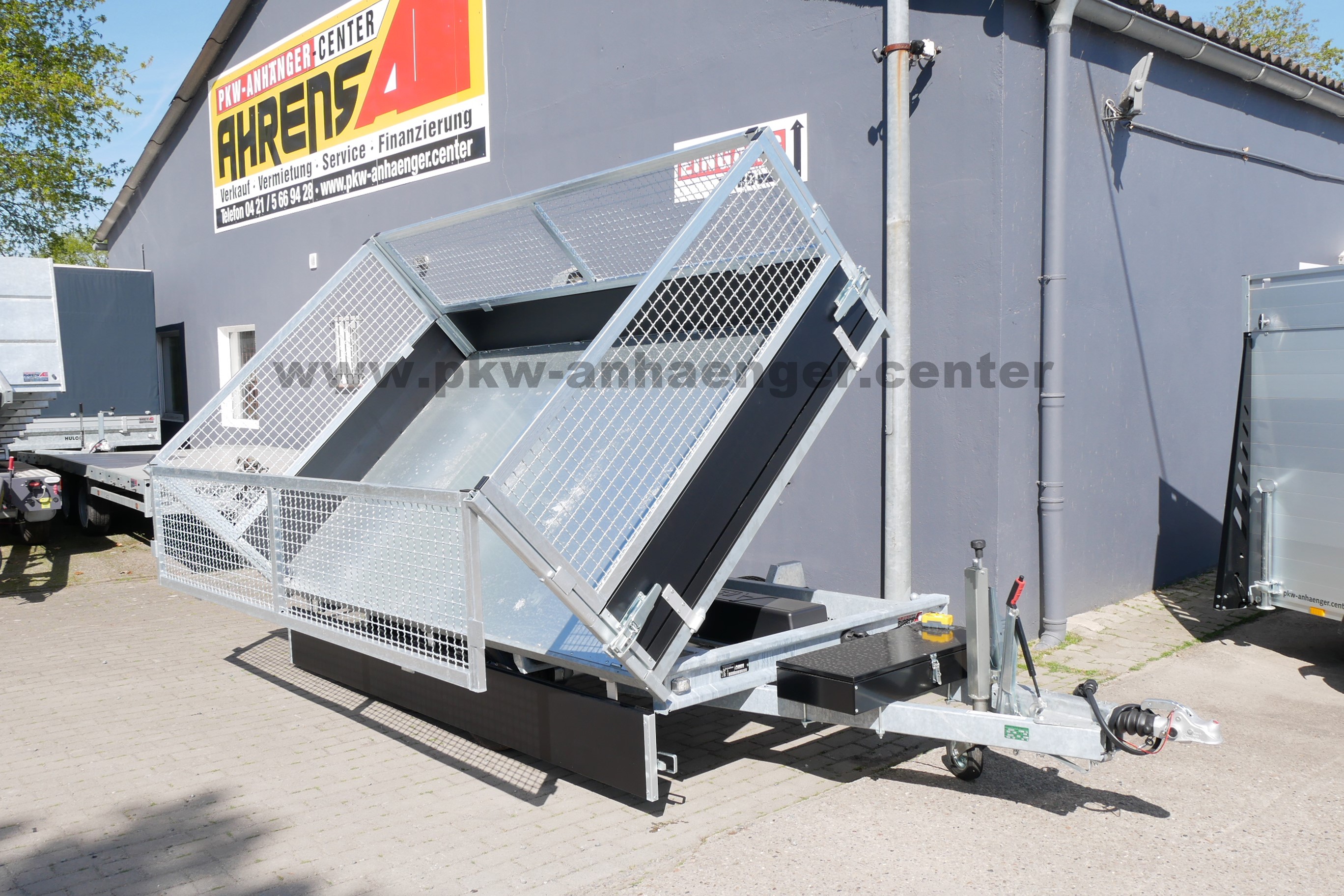 Anssems KSX-E 3000kg 305x178x85cm Go-Getter Gitteraufsatz Dreiseitenkipper E-Hydraulik
