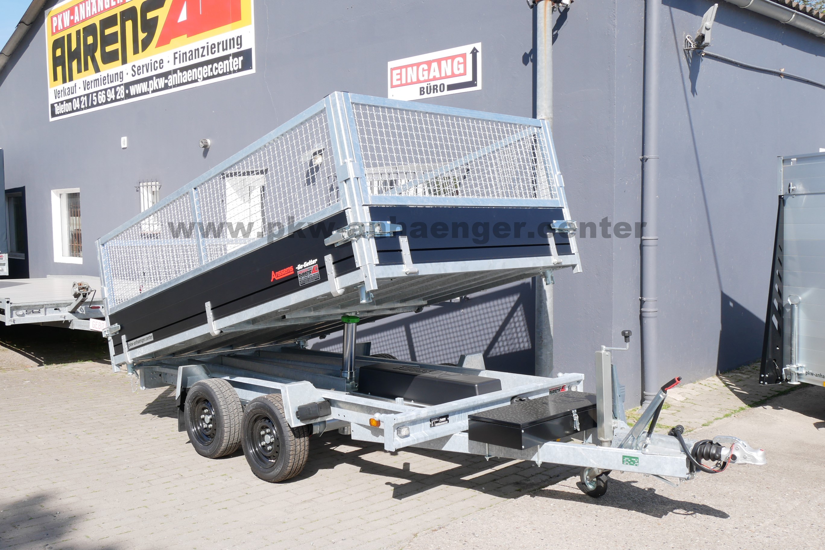 Anssems KSX-E 3000kg 305x178x85cm Go-Getter Gitteraufsatz Dreiseitenkipper E-Hydraulik