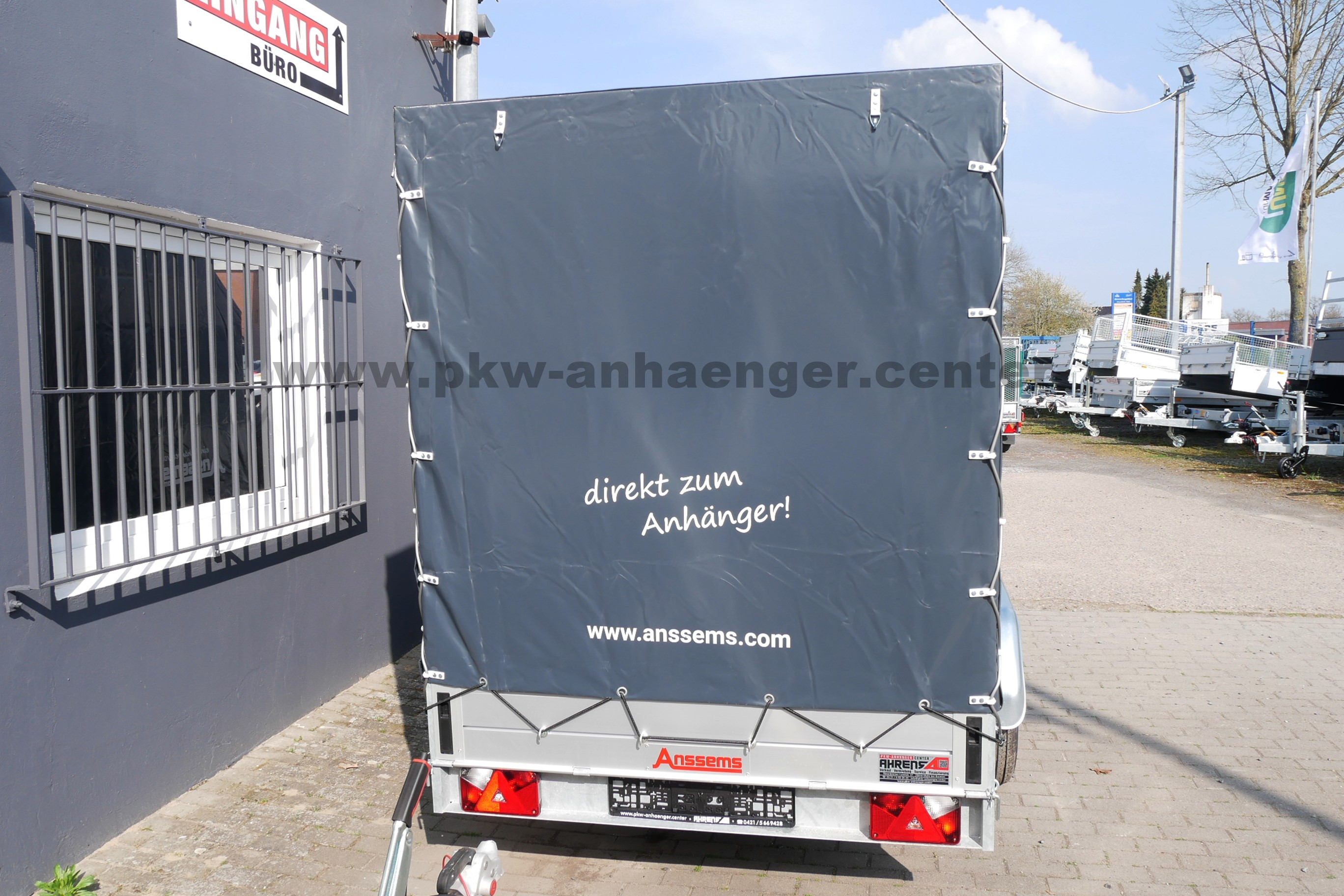 Anssems GTT 2000 301x151x180cm Planenanhänger Windschräge Tandem