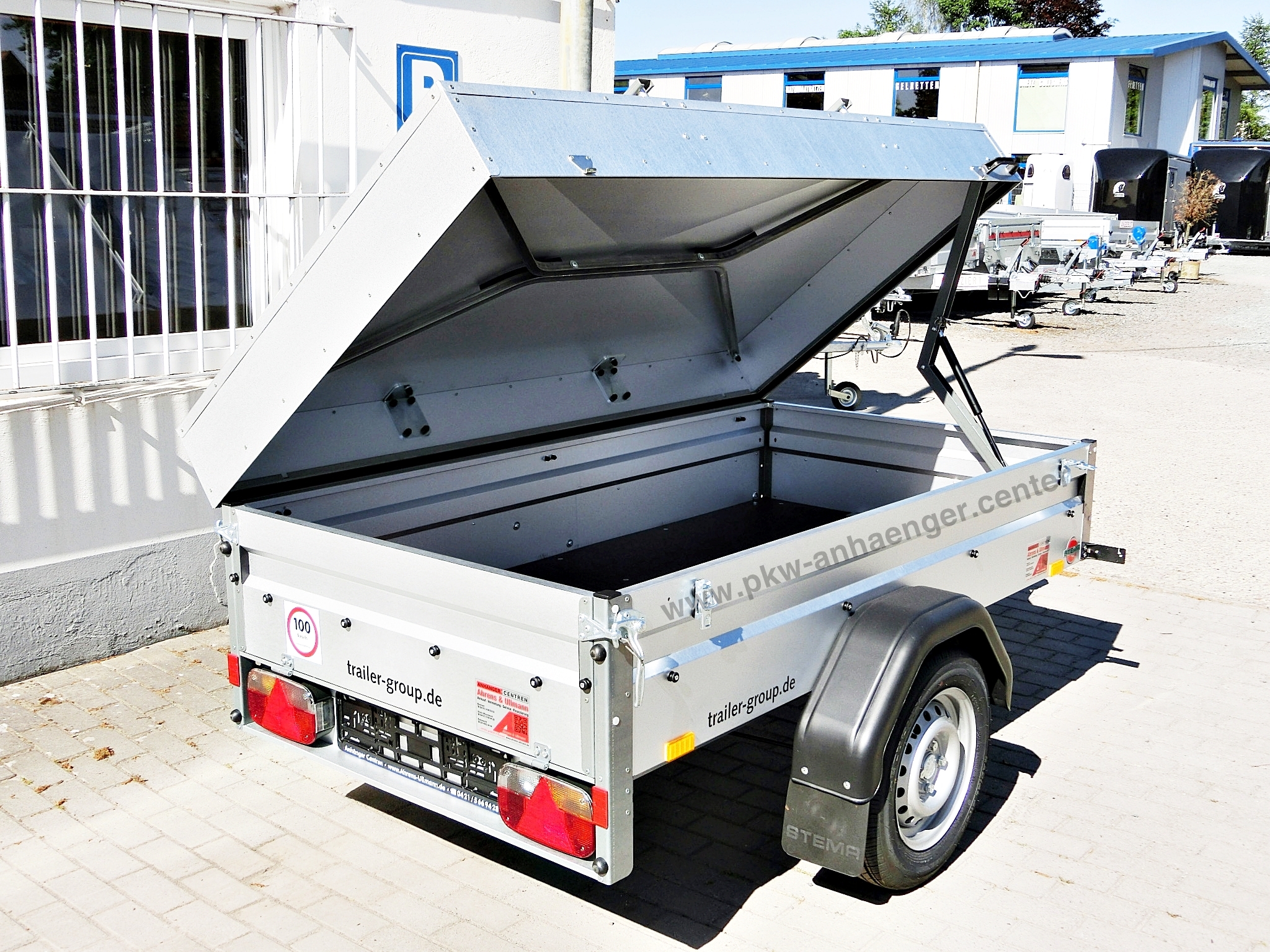 Deckelanhänger STEMA 750kg 201x108x50cm gebremst 100km/h