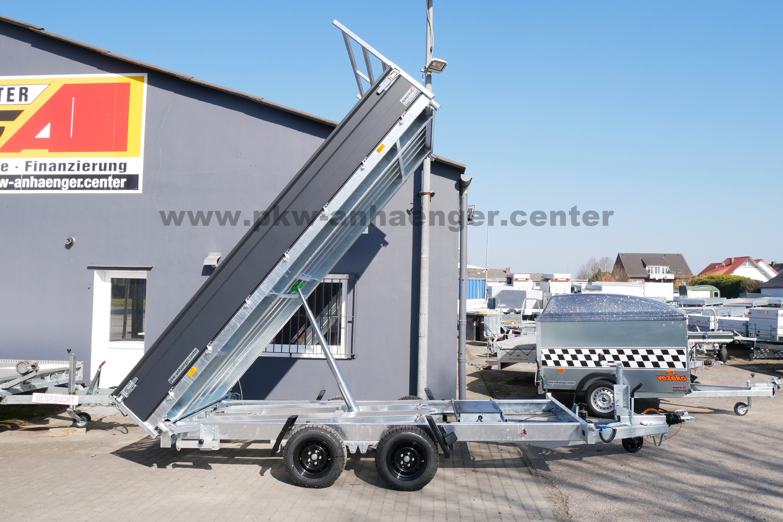 HAPERT COBALT-PLUS 3500kg 405x200x40cm Kipper mit Schienen Stützen Parabelfederung