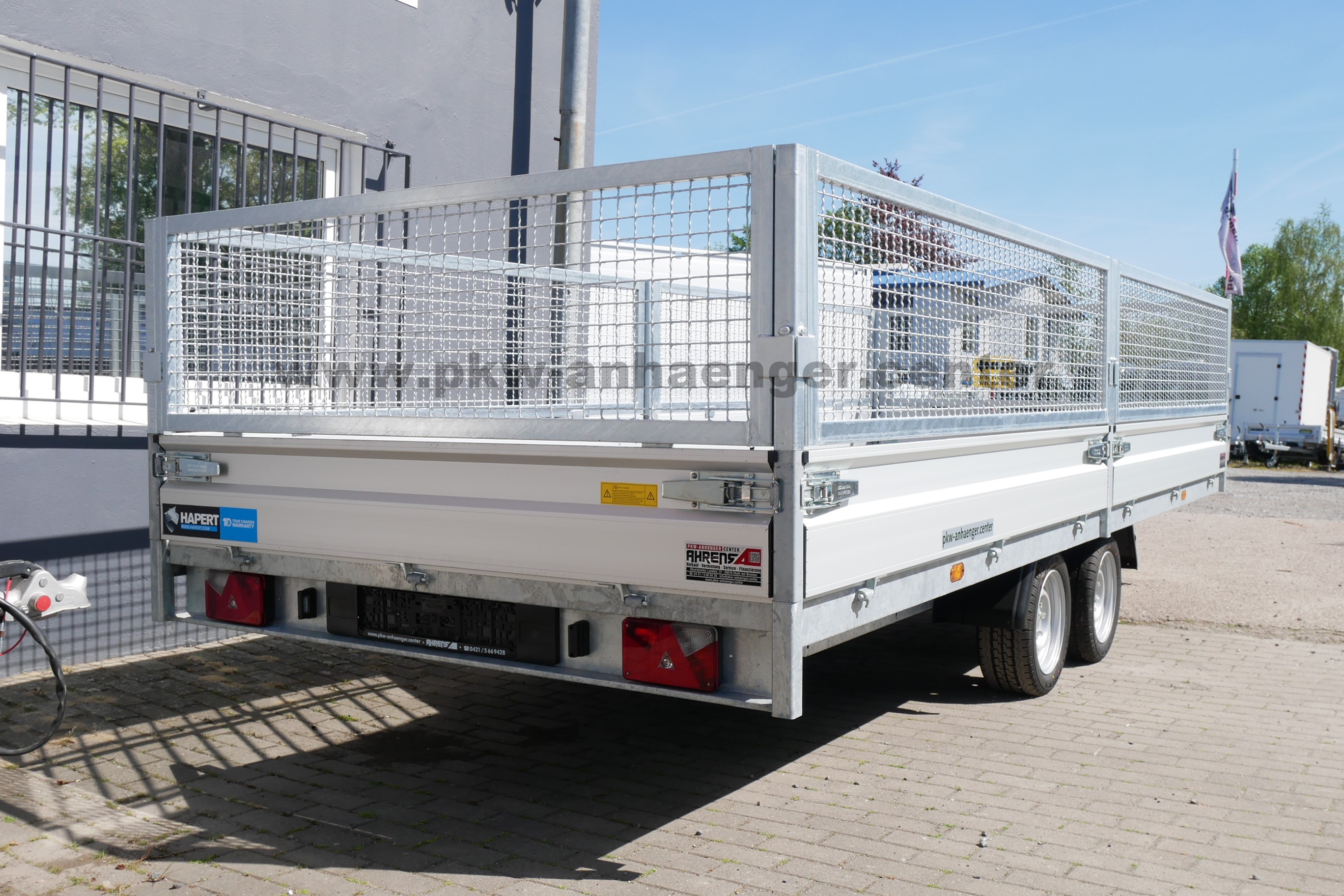 HAPERT AZURE H2 2700kg 505x200x90cm Gitteraufsatz niedrig 13 Zoll Hochlader