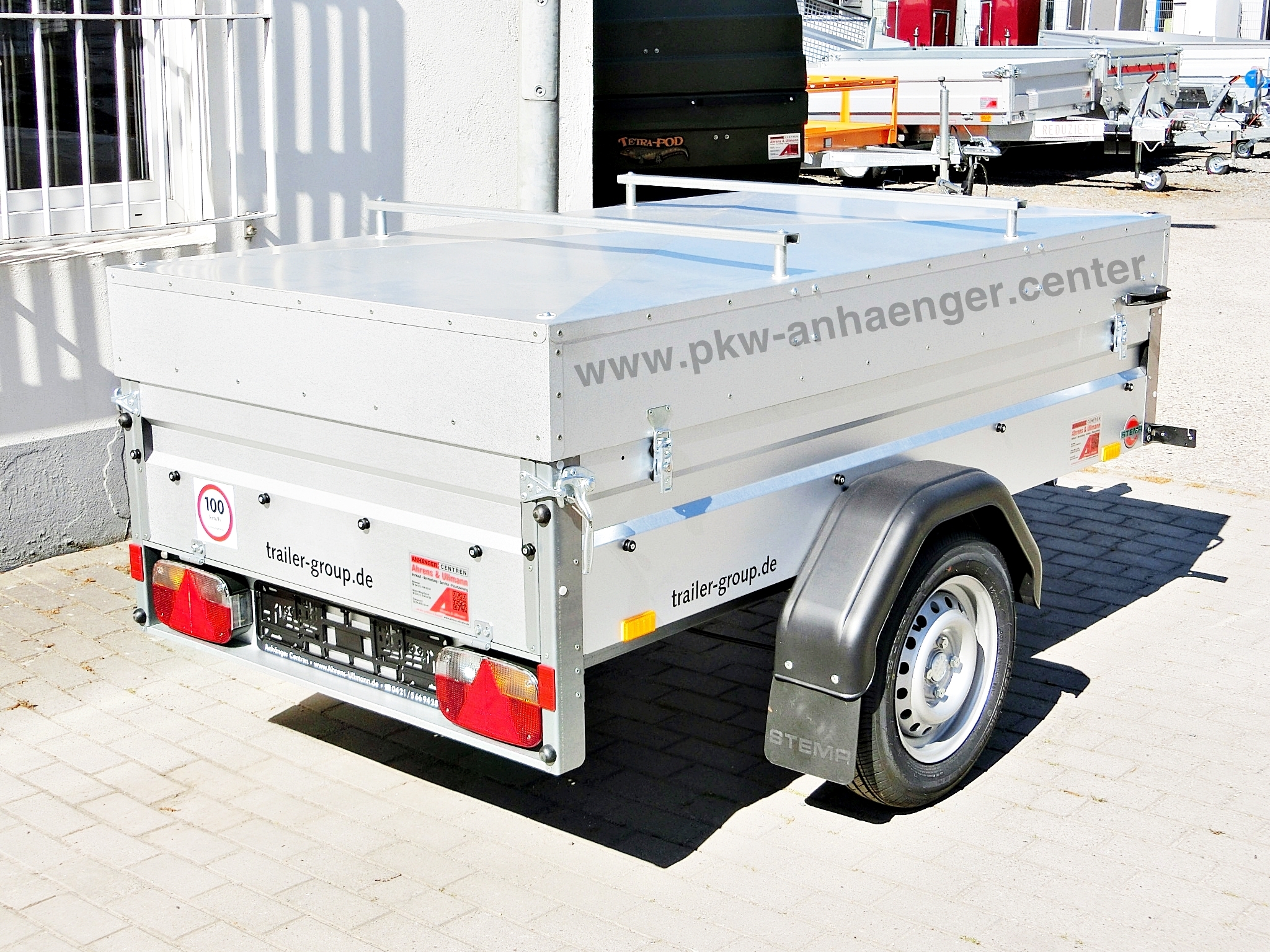 Deckelanhänger STEMA 750kg 201x108x50cm gebremst 100km/h