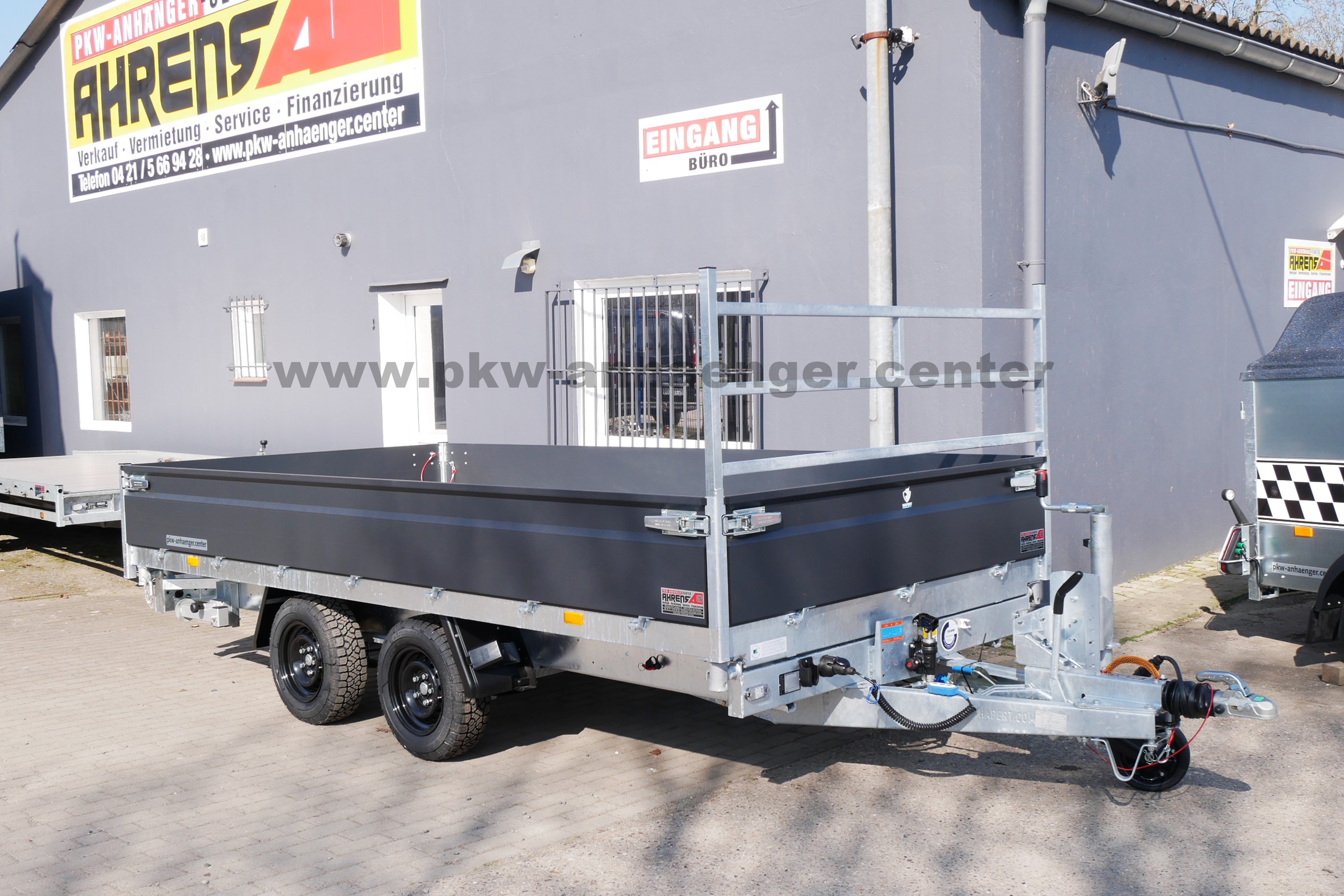 HAPERT COBALT-PLUS 3500kg 405x200x40cm Kipper mit Schienen Stützen Parabelfederung