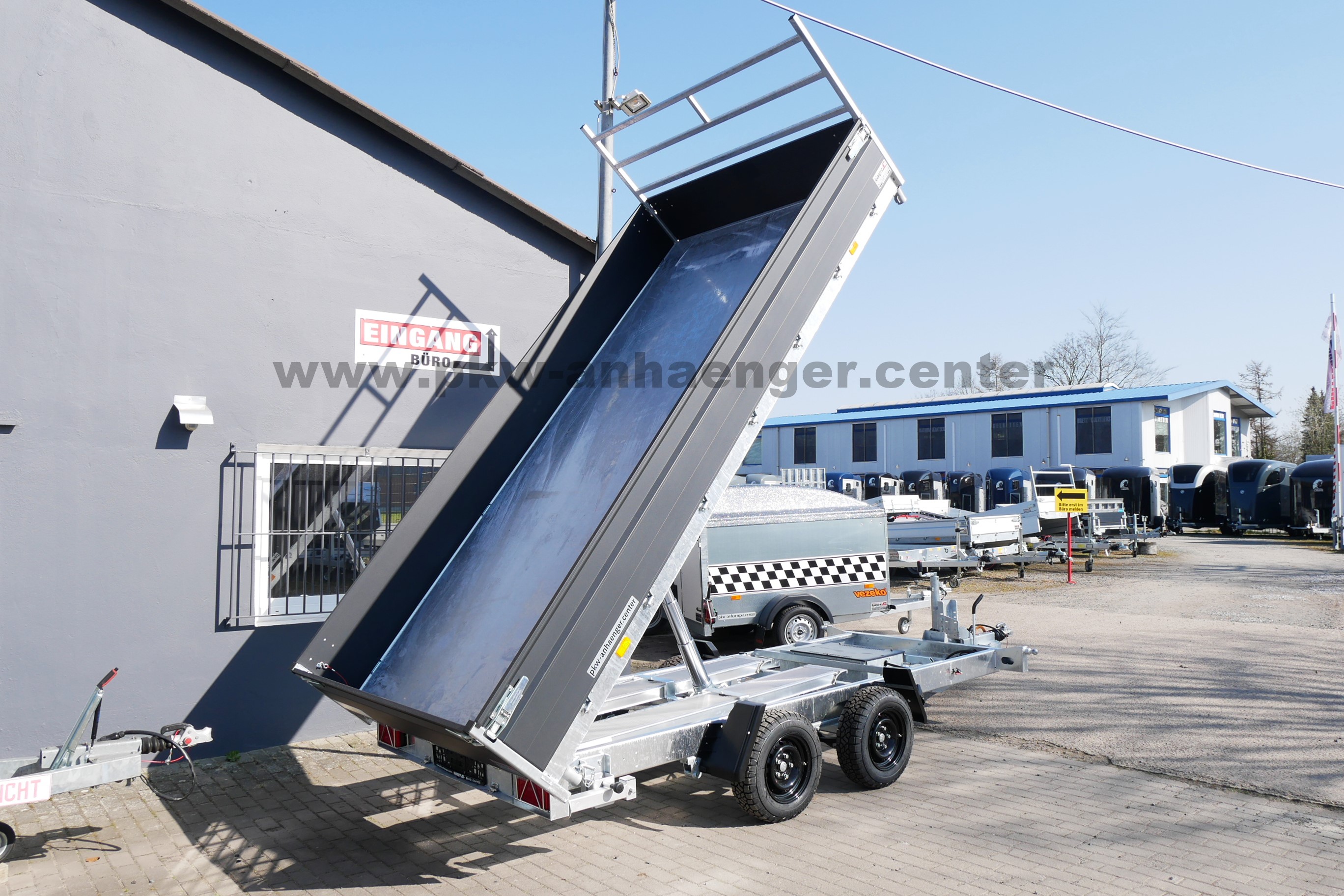 HAPERT COBALT-PLUS 3500kg 405x200x40cm Kipper mit Schienen Stützen Parabelfederung