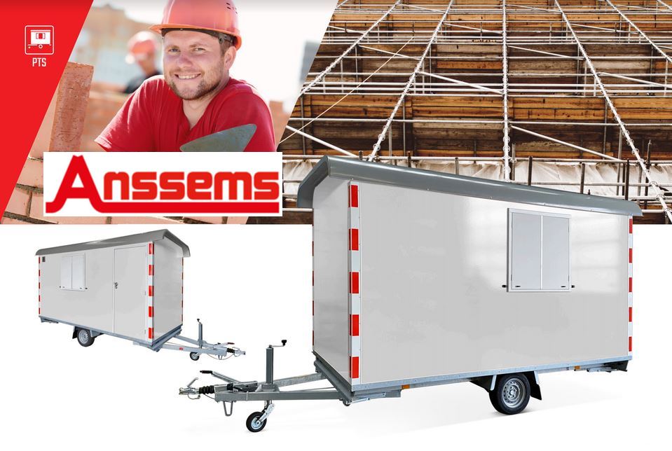 Bauwagen Anssems PTS 1400 390x188cm mit Lagerraum