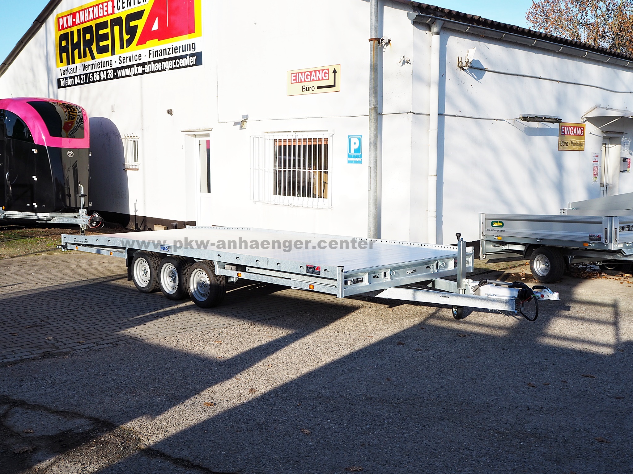Hulco CARAX-3 3500kg 540x207 Autotrailer Multitransporter mit Aluboden Tridem